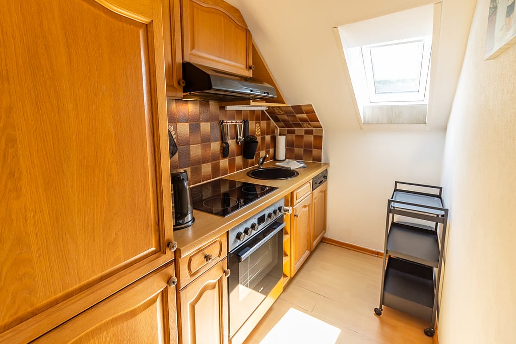 Küche der Ferienwohnung Ausblick in Greetsiel