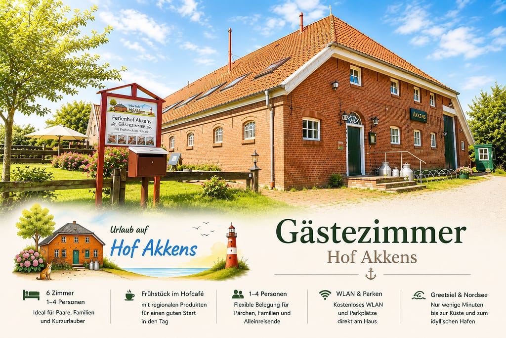Gästezimmer auf dem Ferienhof Akkens in Greetsiel